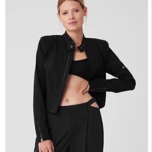 Alo Yoga Cropped Full Throttle Moto Jacket NWOT